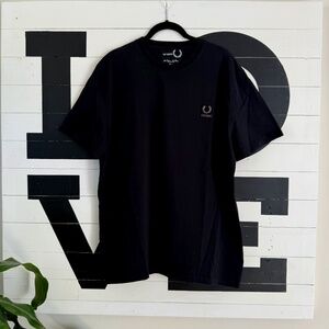 Fred Perry X Raf Simons Collab Black T-Shirt w/ Details Size XL